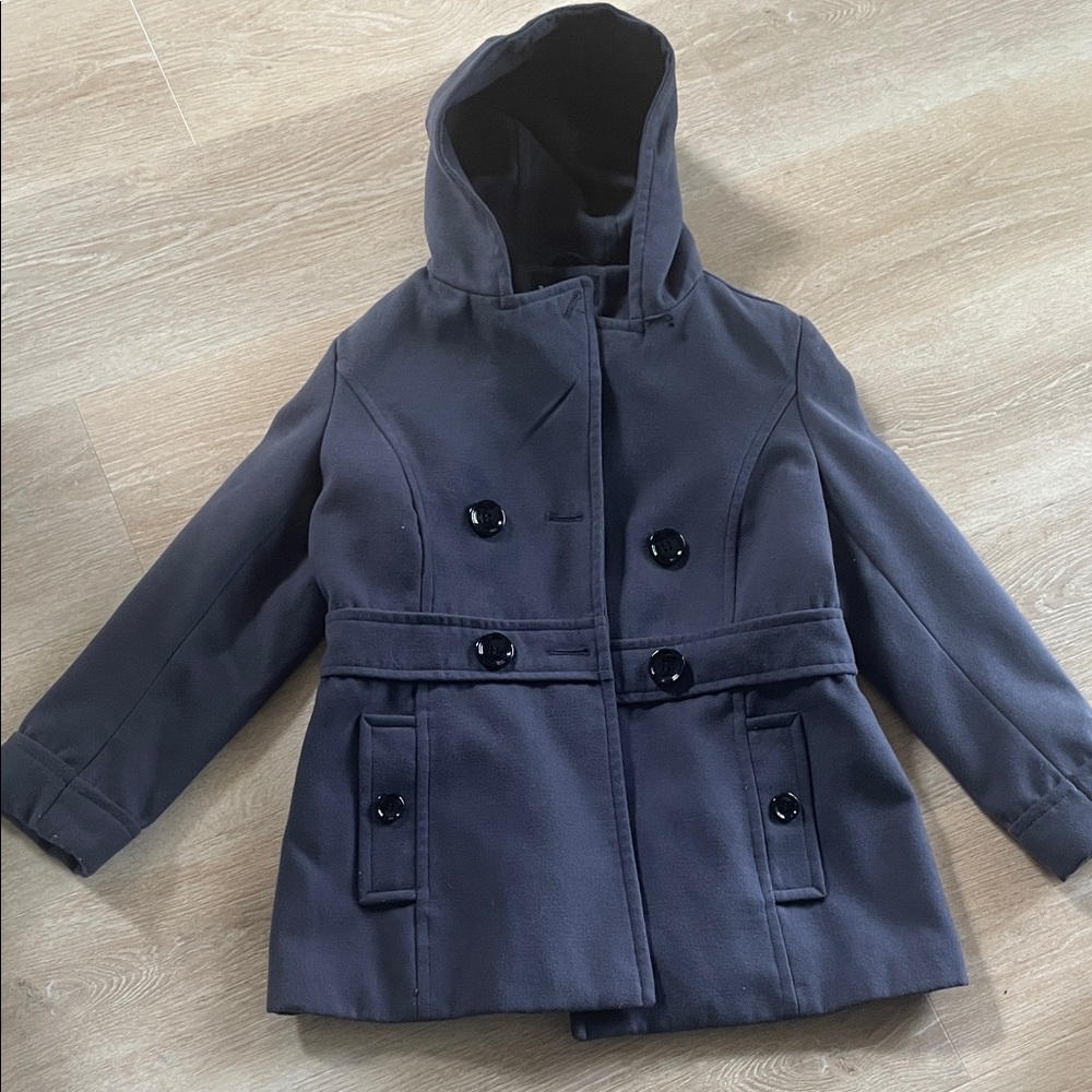 Women’s Metaphor Charcoal Double-Breasted Pea Coat